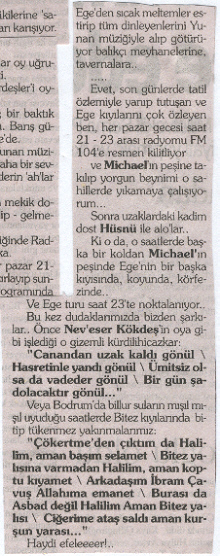 Akdeniz Rüzgarı YEREL BASINA Konu oldu