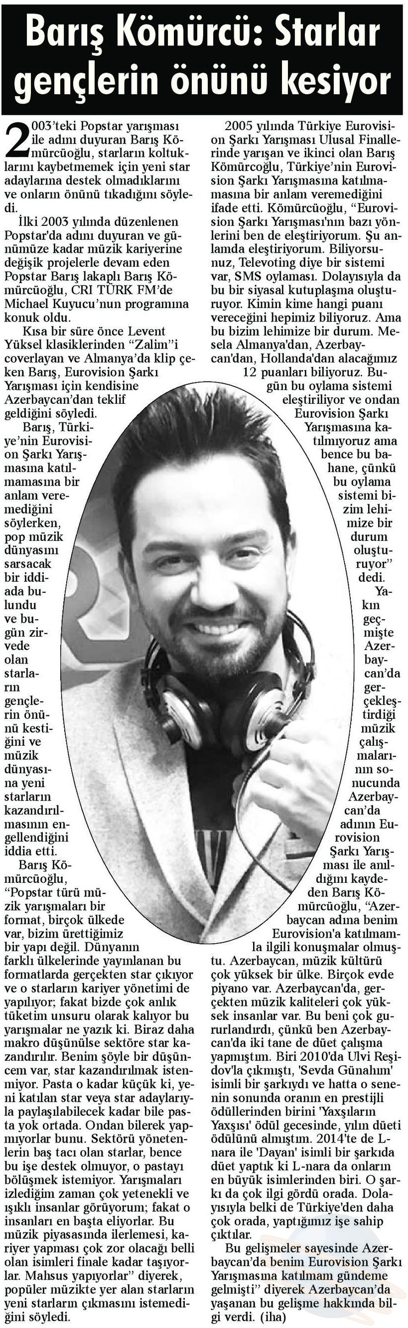 Barış Kömürcüoğlu: 