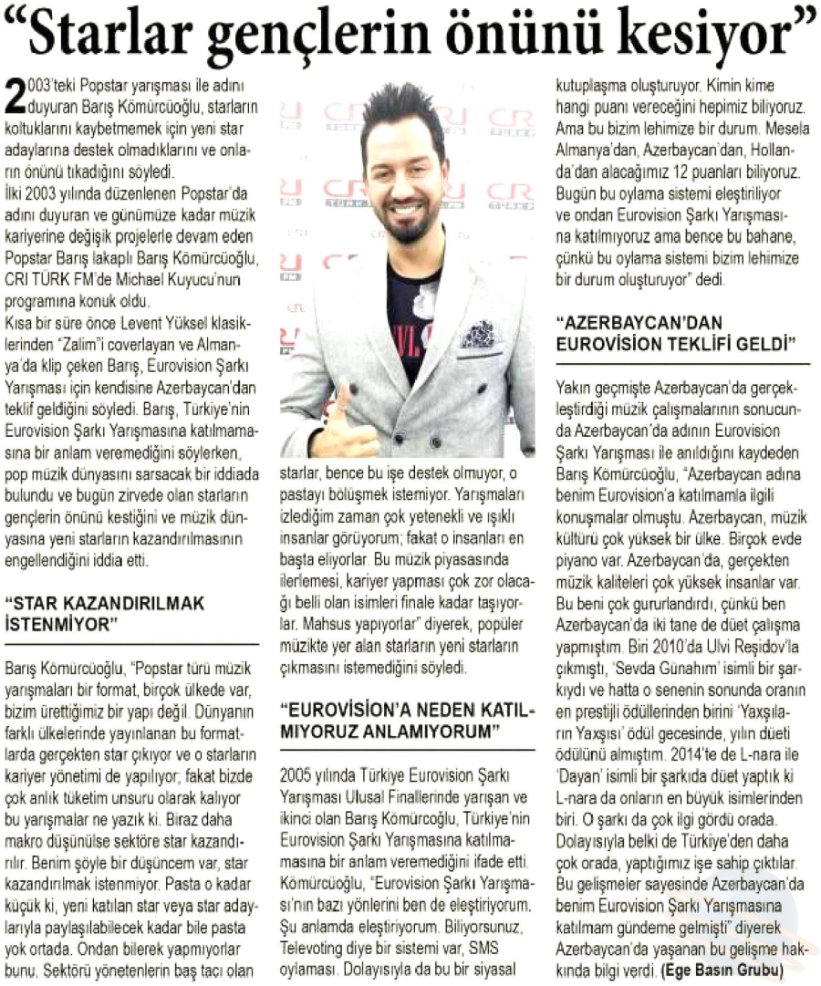 Barış Kömürcüoğlu: 