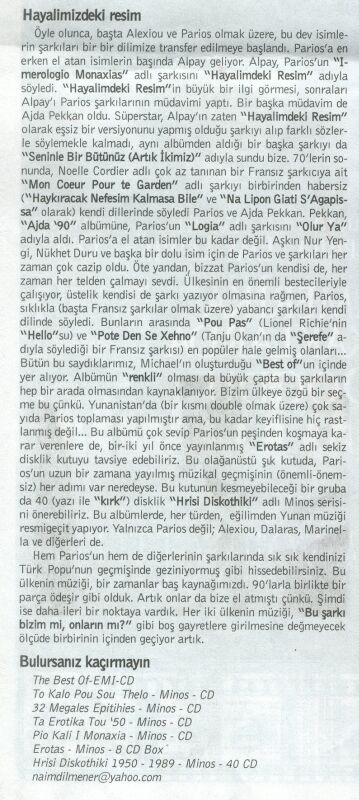 Best Of GİANNİS PARİOS Radikal 2 'de