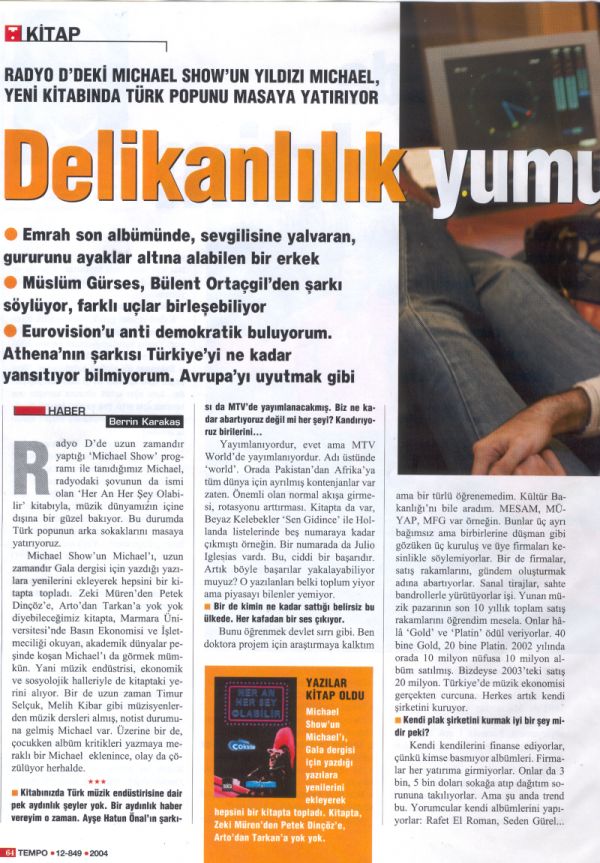Michael Kitabı İle Tempo'ya Konu Oldu