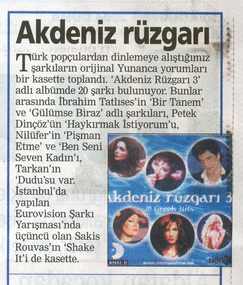 Akdeniz Rüzgarı 3 Posta Gazetesinde