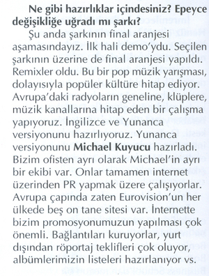 MICHAEL T.R.T. Radyo Televizyon Dergisinde