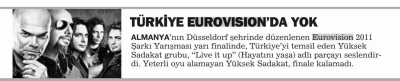 Basında Eurovision ŞOKU