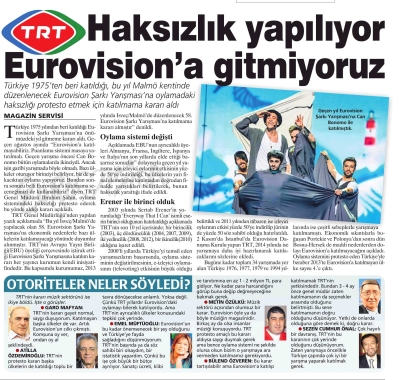 Eurovision Kararı Basında Nasıl Yorumlandı