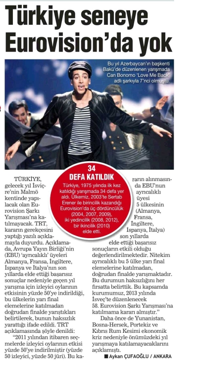 Eurovision Kararı Basında Nasıl Yorumlandı