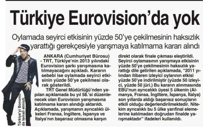 Eurovision Kararı Basında Nasıl Yorumlandı