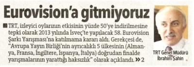Eurovision Kararı Basında Nasıl Yorumlandı