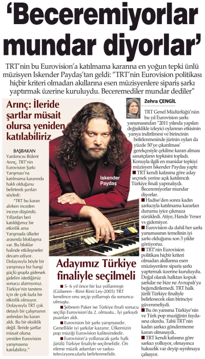 Eurovision Kararı Basında Nasıl Yorumlandı