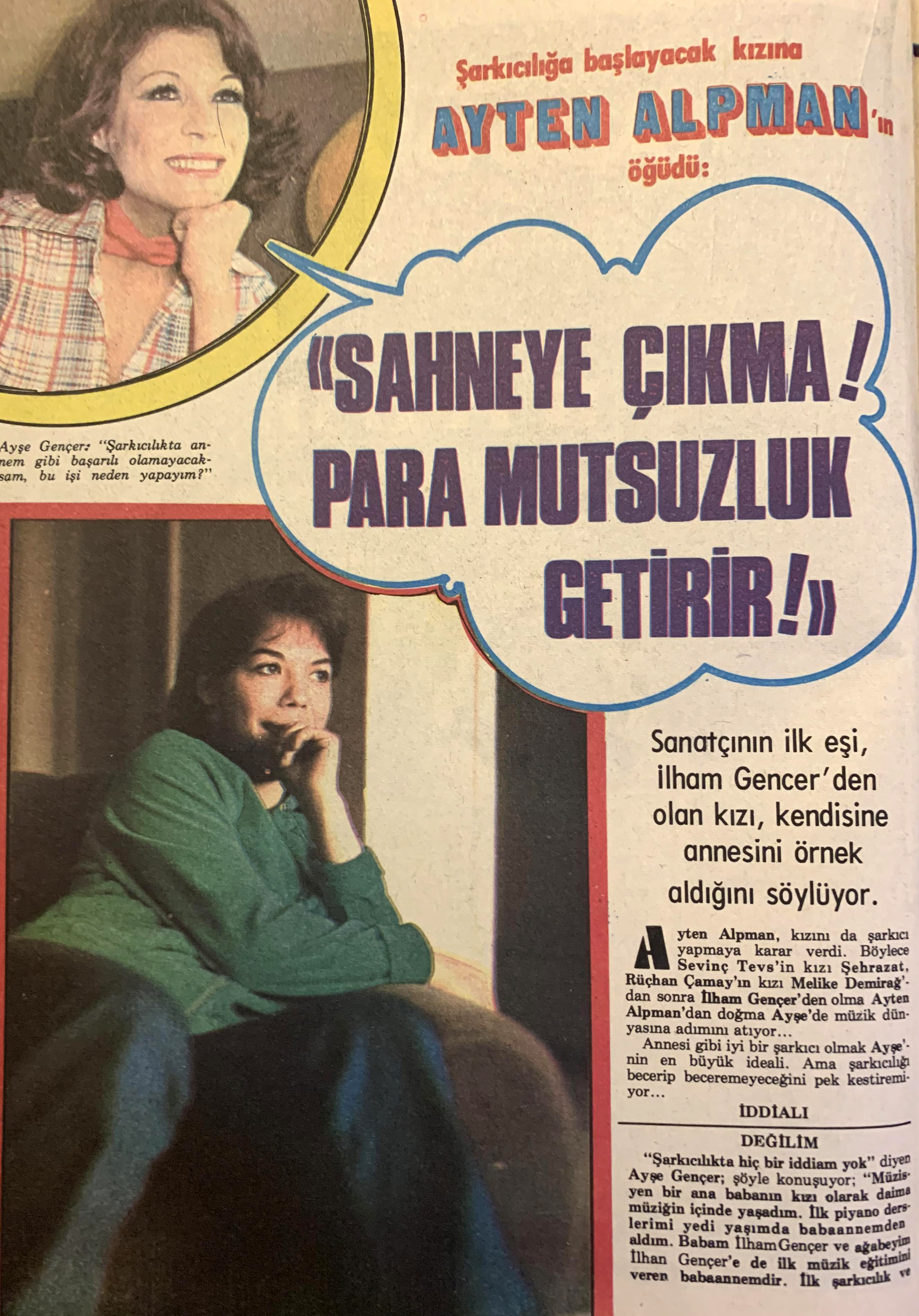 Ayten Alpman'ın Kızı Şarkıcı mı Oluyor?