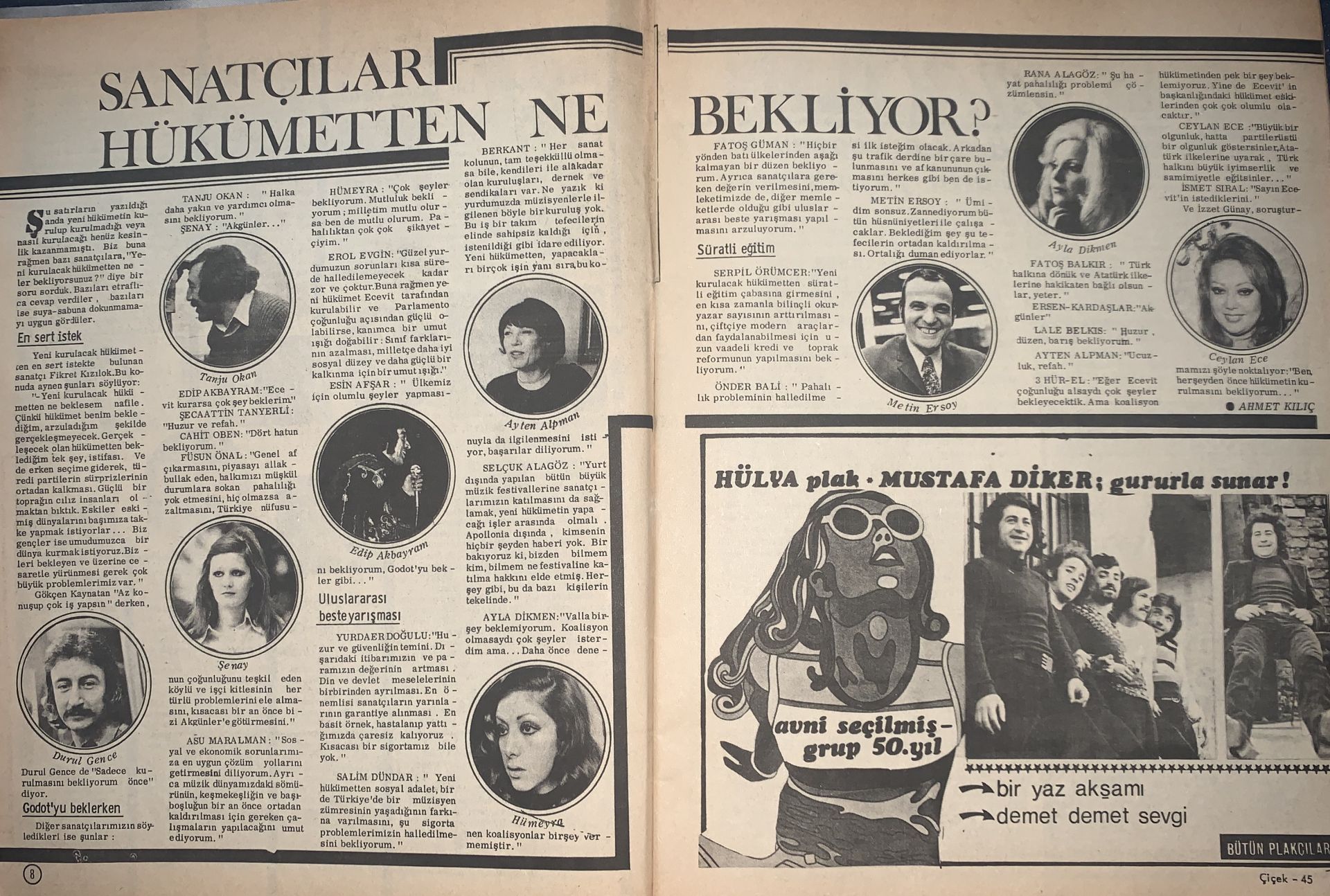Sanatçılar Hükümetten Ne Bekliyor?