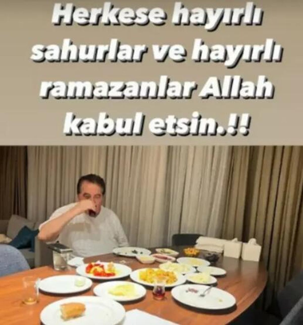İbrahim Tatlıses'ten Sahur Paylaşımı! İbrahim Tatlıses'ten Sahur Paylaşımı!